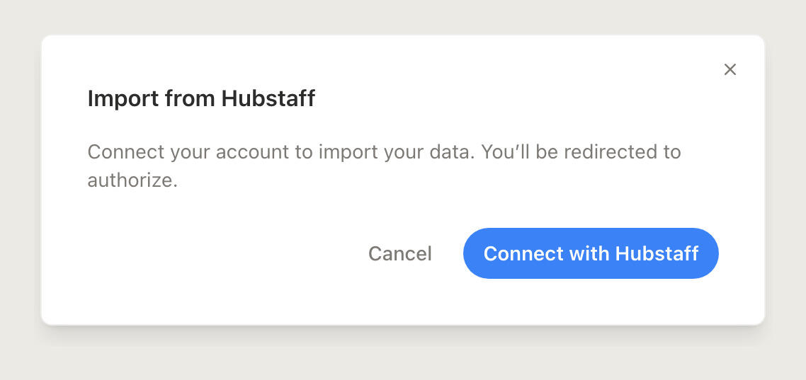 Connecting Timen to a Hubstaff organization through OAuth