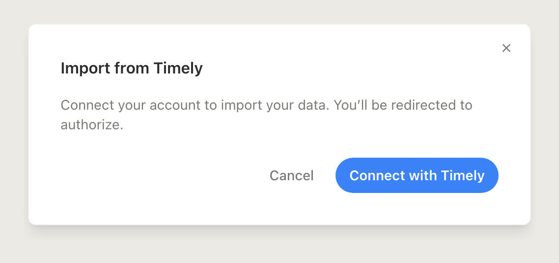 Connecting Timen to a Timely account through OAuth