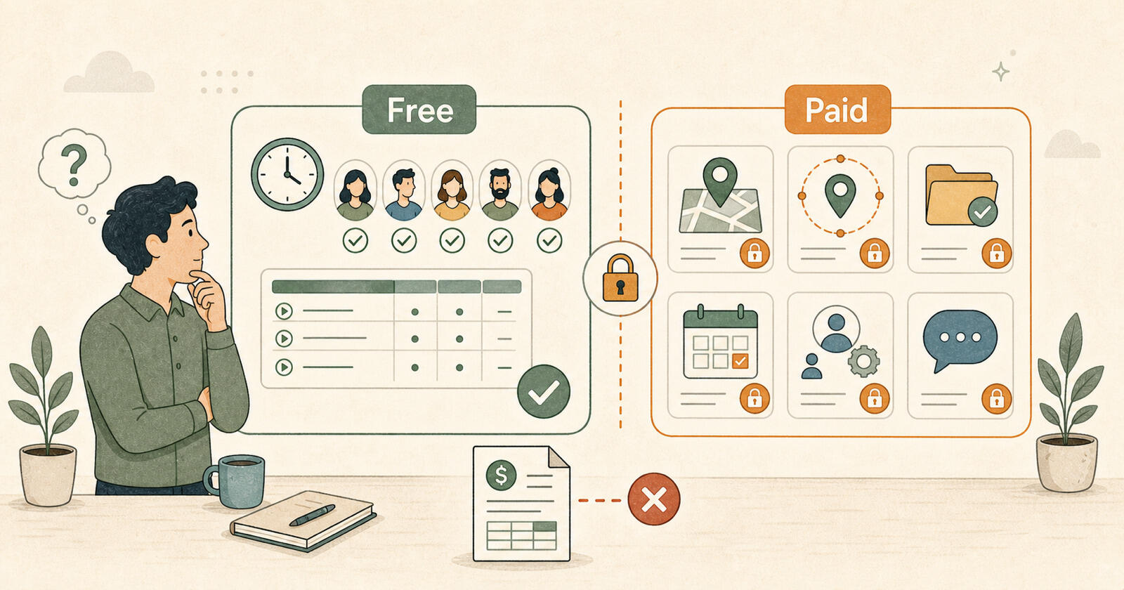 Jibble free plan versus its paid Premium and Ultimate features