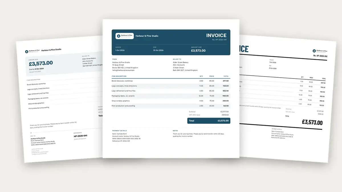 New in Timen: invoice templates, your logo and local formats hero image