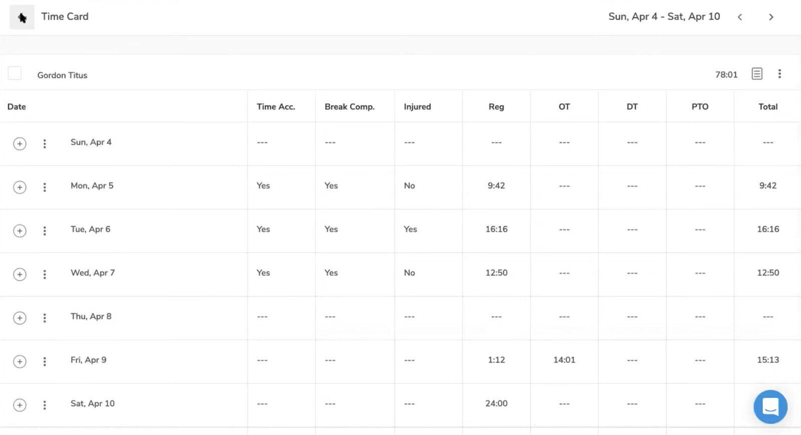 busybusy mobile app screens showing job costing, crew time cards and daily reports
